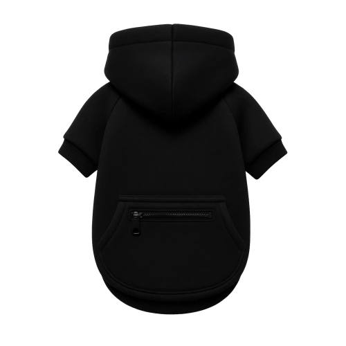 Sudadera con capucha para perro y gato | talla M | negro | PET-015M-BK