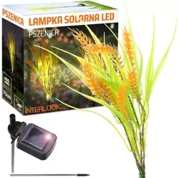 FLD-44-AMARILLO | Flor solar | Lámpara solar LED de jardín Trigo | 73 cm, 600 mAh