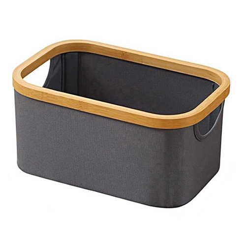 Wäschekorb | faltbar, Stoff, auch als Spielzeugbox oder Organizer für Zubehör nutzbar | grau | OCF-302-GREY