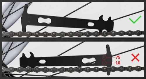 Fietskettingset gereedschap | reparatieset voor 6–12 speed met kettingslijtagemeter | DQZ-03B