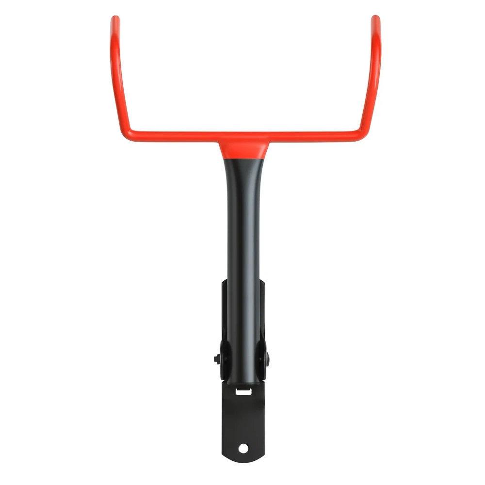 Suporte de bicicleta visto de cima, mostrando o braço de montagem