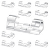 KZ-D58 | Set di 10 organizer per cavi e fili | Clip con nastro adesivo 3M nano | Trasparente