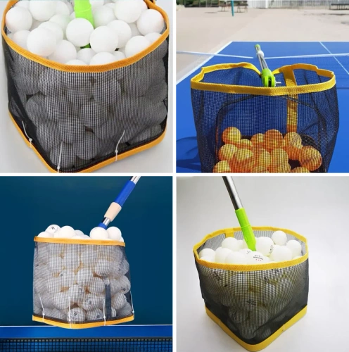 Raccoglitore telescopico di palline da ping pong | Cestino leggero e regolabile in altezza per 150 palline | JQ250-GR