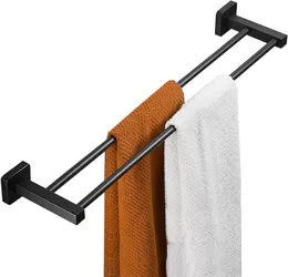 MJR-60CM-2-BLACK | Towel rack | Bathroom wall holder | Bathroom rail 