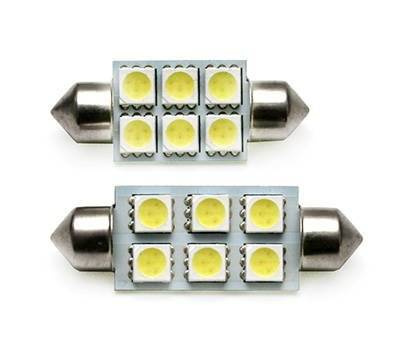 Autó LED izzó C5W 6 SMD 5050