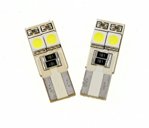 Bec LED auto W5W T10 4 SMD 5050 CAN BUS DUBLE FACE