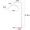 EPT-135-ROSE | Lampe pour studio de tatouage | Lampe de beauté LED sans ombre | Lampadaire pour salons de beauté, coiffure de cils et d'ongles