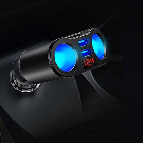 C10 | Distributor splitter with 2 USB 3.1A ports voltmeter