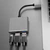 HDTC-20CM | Adattatore USB-C Type-C 3.1 a HDMI/USB-C/USB | 4K | per MacBookAir