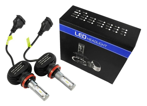 A set of LED bulbs H9 H11 CSP 50W 8000 lm