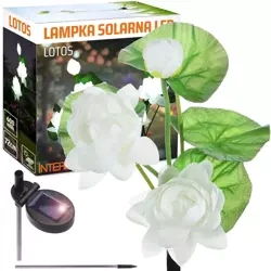 FLD-25-WHITE | LED solar garden lamp Lotus, Water Lily | 72cm, 600mAh