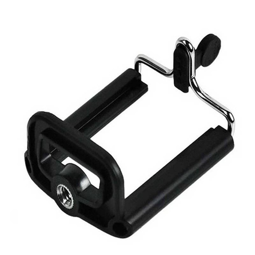 Z12-Negro | Soporte universal para teléfono con rosca de 1/4&quot; para montaje en trípode o palo selfie 