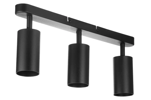 MS-GU10-3 | Trepunkts loftslampe, 3x GU10 sort bevægende spotlight