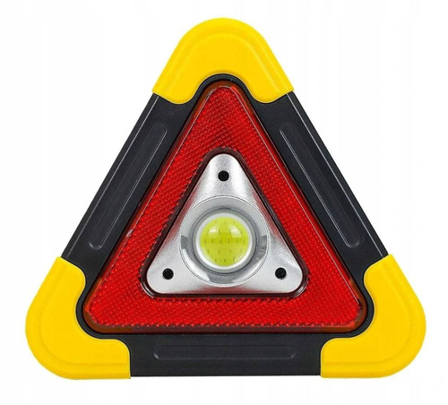 HB-6609 | Torcia elettrica - triangolo di emergenza a LED con power bank e pannello solare