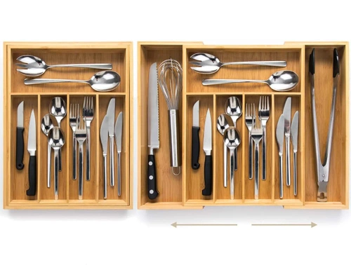 RSD-768 | Sammenfoldelig bambus bestik organizer