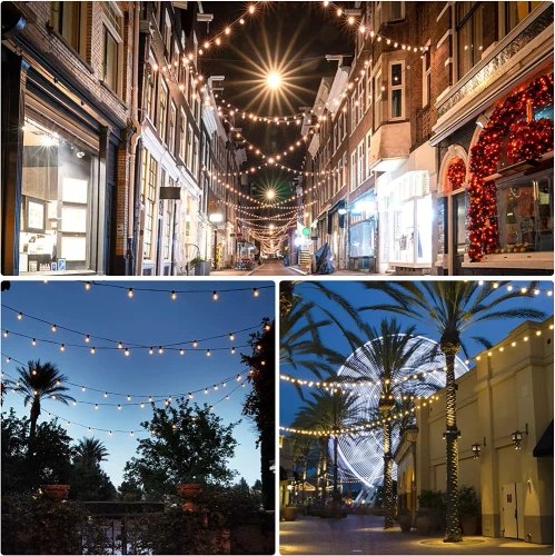 SDC-S20LED-6M | Ghirlandă solară LED, lampă de grădină | 20 becuri LED | 6 metri