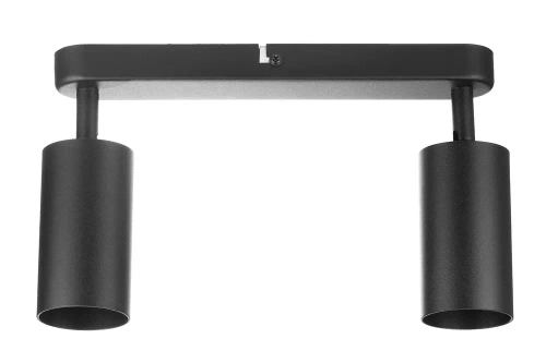 MS-GU10-2 | Plafoniera cu două puncte, 2x spoturi mobile GU10 negru