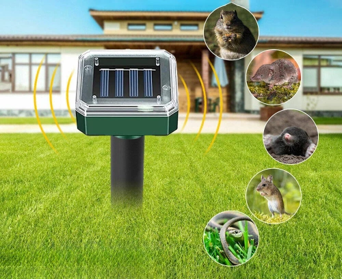 YSJ-1265-NERO | Repellente per animali da attaccare | Ad energia solare | 2 pezzi.