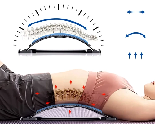 SLD-018-BLÅ | Rygmassager med 4 indstillinger | Kompakt båre med blød sektion under rygsøjlen