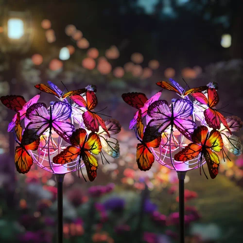 FLD-09-C | Farfalle LED lampada da giardino solare | 65 cm, 600 mAh