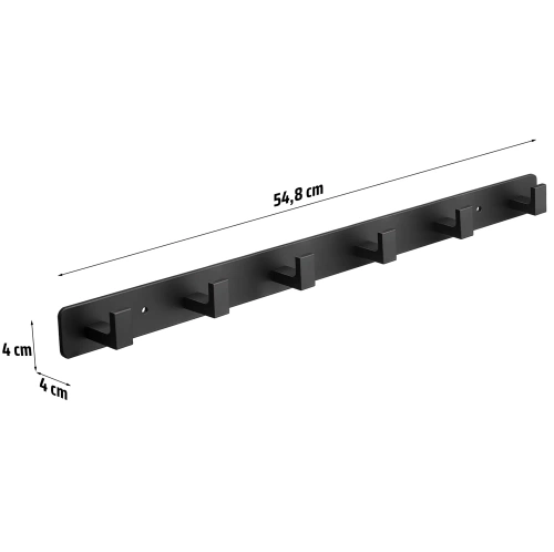 DSG-H06 | Porta asciugamani per bagno o cucina | Soffitta | Nero