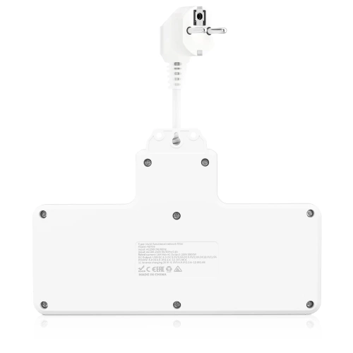 Multiprise avec 4 prises Schuko 45° avec USB-A, USB-C PD 20 W et Lightning | BGS-A+C+L-W