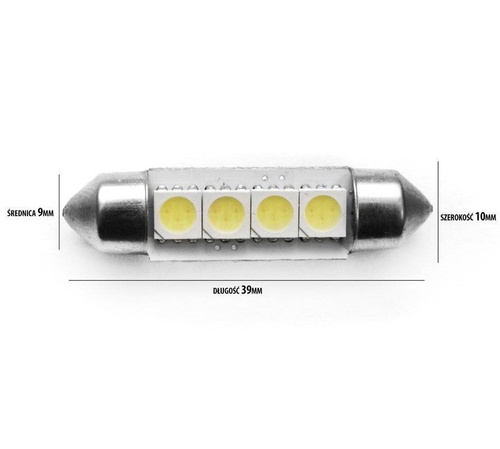 Auto LED žiarovka C5W 4 SMD 5050