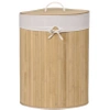 AYL-60L-LIBR | Cesto para la ropa natural | Contenedor de juguetes de bambú | Cesto para la ropa de madera | Cesto para la ropa sucia de un compartimento para el baño | Cesta de esquina
