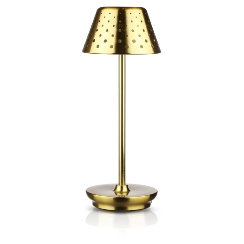 HJA15-ORO | Lámpara de mesa con batería incorporada | Lámpara de noche con tres colores de luz | Lámpara atmosférica para hotel o restaurante.
