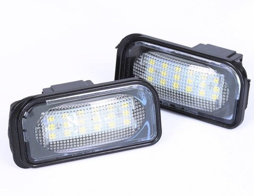 LP006S28 |  LED Kennzeichenbeleuchtung mit E-Prüfzeichen, Ersatz für  Mercedes C-Klasse W203 Limousine, SL-Klasse R230, CLK-Clasa A209 / C209 , LED Nummernschildbeleuchtung | CANBUS Lampe, 2 Stück