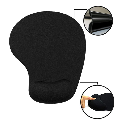 MP-005 | Tappetino per mouse ergonomico con cuscino per polso in gel | 19x23cm