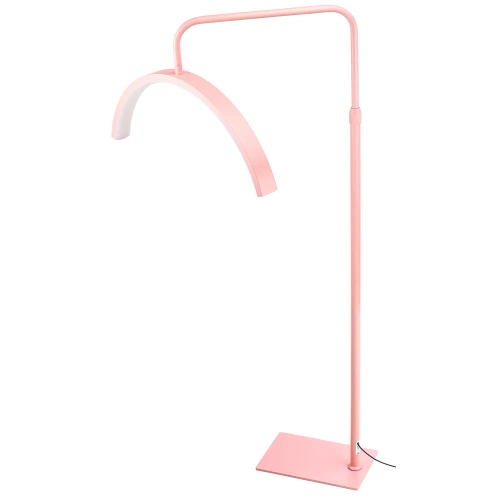 EPT-135-ROSA | Lampada per studio di tatuaggi | Lampada di bellezza a LED senza ombre | Lampada da terra per saloni di bellezza, styling ciglia e unghie