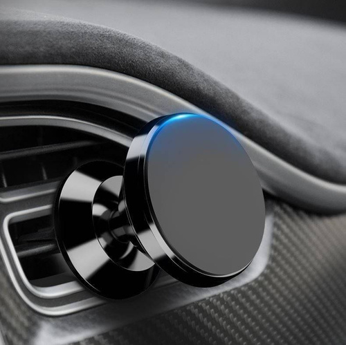 M048-Black | Aluminum magnetic phone holder | 2 plates included