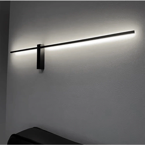 Aplică modernă 60 cm 10W | Lampă de perete neagră | Lampă LED cu o temperatură de culoare de 4000K | YG-W003