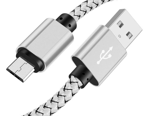 C06 | Micro-USB 2M | Nylon kabel voor Quick Charge 3.0 2A telefoon