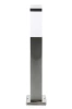 LLF-65CM | Stojací zahradní lampa, čtvercový sloupek pro žárovku E27 | Napájení 230V, nerez | nerezová ocel, 65 cm