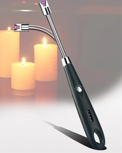 JL-701B-ZWART | Moderne plasmaaansteker | Elektrische aansteker opgeladen via USB