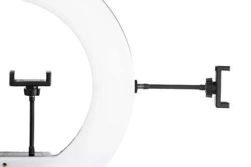 YQ-480B | Lampă inel puternică cu reglare lină a culorii și a intensității luminii cu un trepied de 195 cm | 3 suporturi telefon, geanta