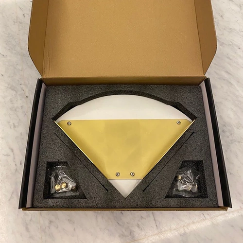 TBD-211-BIELA-MRBL | Rohová kúpeľňová polica | Mramorová polica na kozmetiku