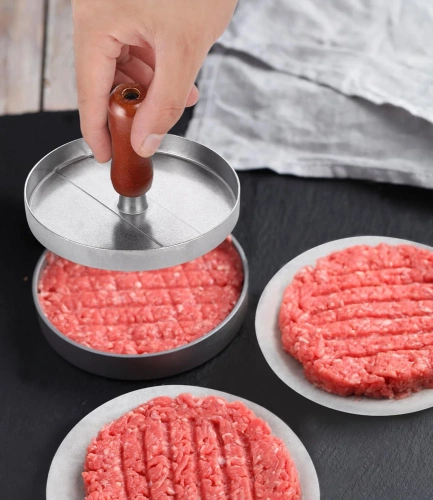 HM-S117-EZÜST | Burger forma | Húsprés | Forma hús grillezésre való elkészítéséhez