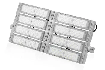 TMN-400W-STŘÍBRNÁ | Profesionální halogenová LED | Výkonné osvětlení sportovních hal, továren, domů | Hliníková lampa | Světlomet s nastavitelnou rukojetí