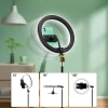 Luce ad anello LED da 26 cm con treppiede da 210 cm | kit per trucco, streaming e registrazione con supporto per telefono |