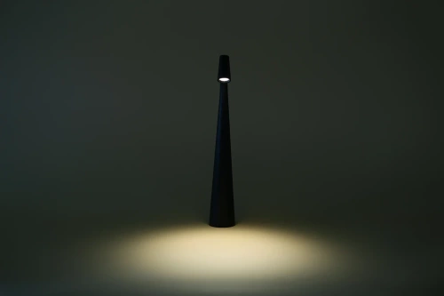 HMS-355-NEGRO| Lámpara de mesa 33,5cm | Lámpara de noche inalámbrica con batería incorporada | Lámpara con control táctil.