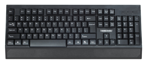 T13 | Wired keyboard with integrated palm rest, full size, quiet, for the office