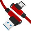 AM30 | Micro USB 1M | Cavo di ricarica per telefono USB angolato | Ricarica rapida 3.0 2,4 A