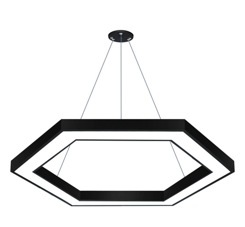 LED-Pendelleuchte | 80 W | Hexagon | Aluminium | CCD flimmerfrei | Ø 120x6 cm | LPL-002