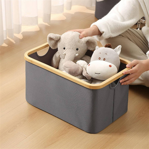 OCF-260-GRIJS | Wasmand | Opvouwbare wasmand | Speelgoedcontainer van stof | Accessoire-organizer