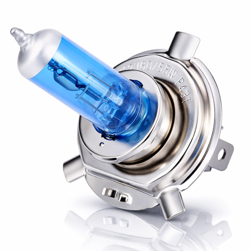 Conjunto de lâmpadas de tungstênio H4 Super White 55W