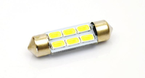 Autó LED izzó C5W 6 SMD 5630