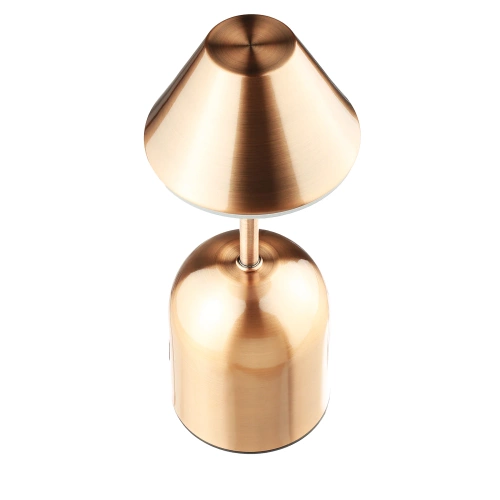 Draadloze nachtlamp met ingebouwde 2000 mAh-batterij | Moderne tafellamp met instelbaar vermogen en lichtkleur | YG-D020-Koper